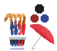 Dash Umbrellas - Wood Handle, With Free Display