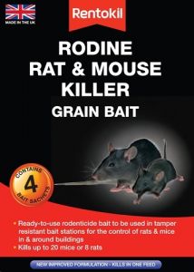 Rentokil Rodine Rat & Mouse Killer Grain Bait 4 Sachet