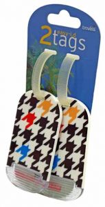 Travels Houndstooth Tags