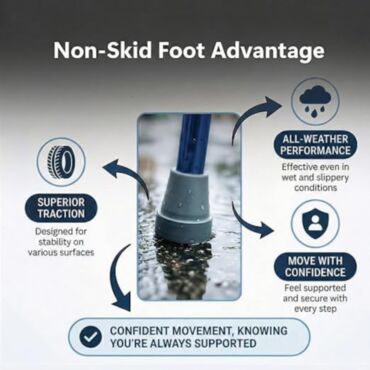 LIFE HEALTHCARE WALKING STICK GEL GRIP - BLUE CRACKLE