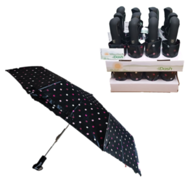 Dash Umbrellas - 3 section Automatic open & close, Wind Proof - Spot Design