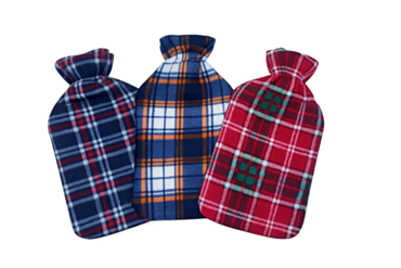Life Hot Water Bottle + Tartan Fleece Cover