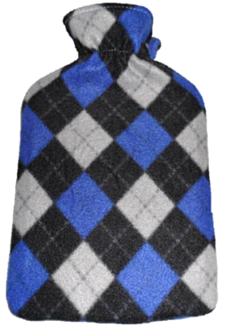 Life Hot Water Bottle + Tartan Fleece Cover