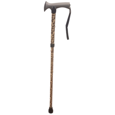 Life Walking Stick Gel Grip - Brown Leopard