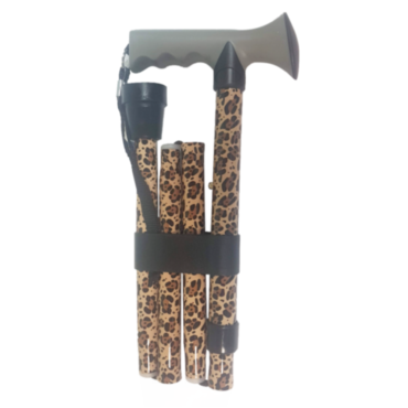 Life Walking Stick Gel Grip - Brown Leopard