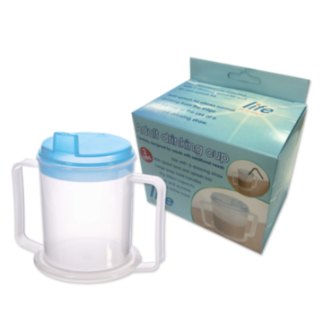 Life Healthcare Adult Drinking Cup With 2 Lids - Triple Pack