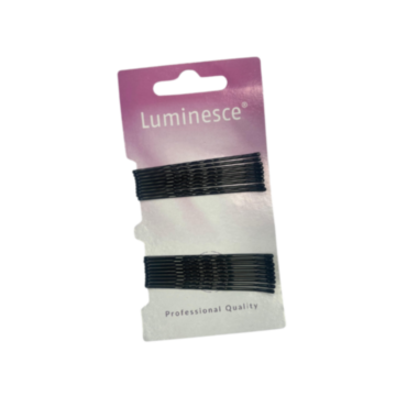 Luminesce 18 Hairgrips - Long Black 5.9cm (was F178)