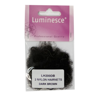 Luminesce hairnets - dark brown 2pk *WAS F200DB*