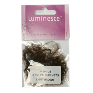 Luminesce bun nets - light brown 3pk *WAS F201LB*