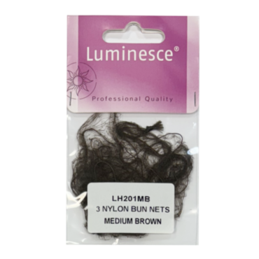 Luminesce bun nets - medium brown 3pk *was F201MB*