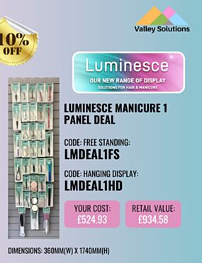 Luminesce Manicure 1 Panel Slatwall Hanging Deal