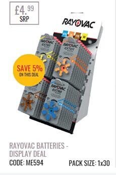 Rayovac Batteries - Display Deal 5 % Off Deal