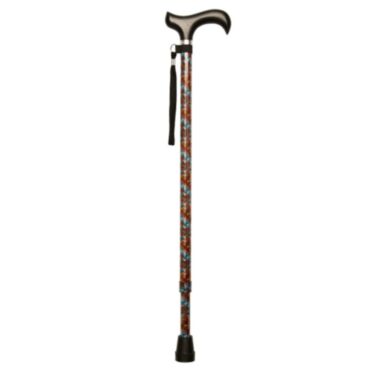 Walking Stick - Red Paisley Short 25-37.5In