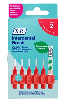 Tepe Interdental Brushes Size 2 - Red 0.5mm **BEST-SELLER**