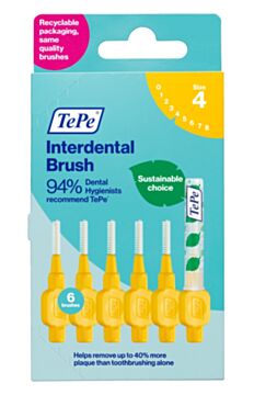Tepe Interdental Brushes Size 4 - Yellow 0.7mm **BEST-SELLER**