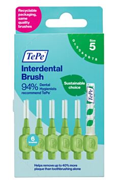 Tepe Interdental Brushes Size 5 - Green 0.8mm