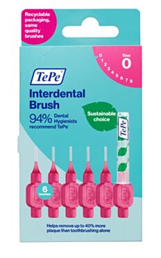 Tepe Interdental Brushes Size 0 - Pink-0.4mm