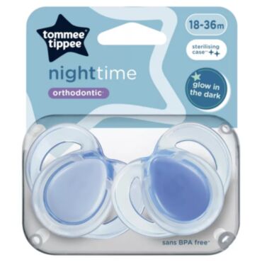 *New* Tommee Tippee Soothers - Night Time 18-36M X2