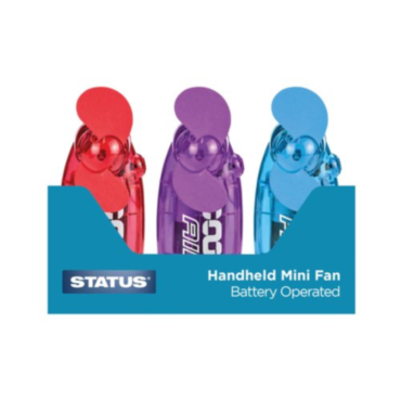 Mixed Colour Handheld Mini Fan CDU - Batteries Included