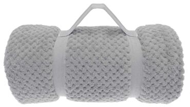 POPCORN BLANKET THROW 170X200CM GREY