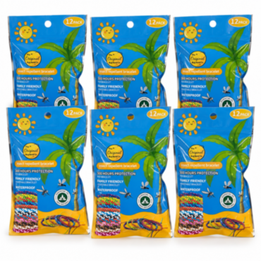 The Original Bug Band Co. Mosquito Repellent Bracelets Clip Strip, 12 Retail Packs