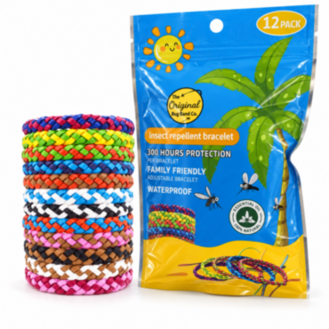 The Original Bug Band Co. Mosquito Repellent Bracelets Clip Strip, 12 Retail Packs