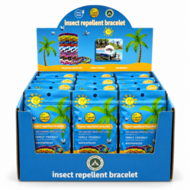 Original Bug Band Mosquito Repellent Bracelets CDU, 24 Retail Packs