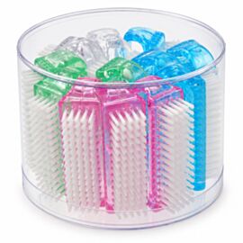 Soft Touch Plastic Nail Brush with Handle, Assorted Colours