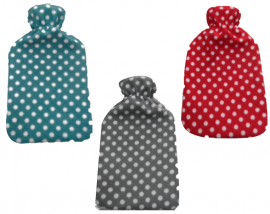 Life Hot Water Bottle + Polka Dot Fleece Cover