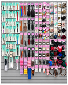 Luminesce Hair & Manicure 4 Panels Slatwall Hanging Display Deal