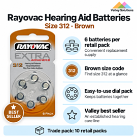 Rayovac Hearing Aid Batteries- No 312 **BEST-SELLER**