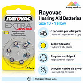 Rayovac Hearing Aid Batteries- No 10