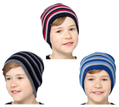 Boys Striped Beanie Hat
