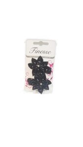 Finesse Flower Clip - Black/Shell