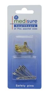 Medisure Safety Pins Nickel Ass. Sizes