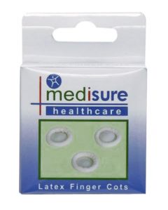 Medisure Finger Cot Latex X 12 Assorted